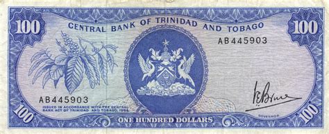 Weltbanknote Trinidad And Tobago P035a 100 Dollars F