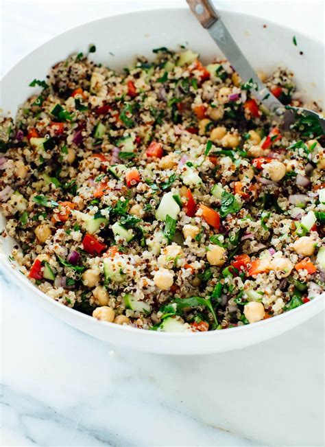 Large cucumber (peeled, seeded and diced) 1 1; Favorite Quinoa Salad Recipe - Cookie and Kate