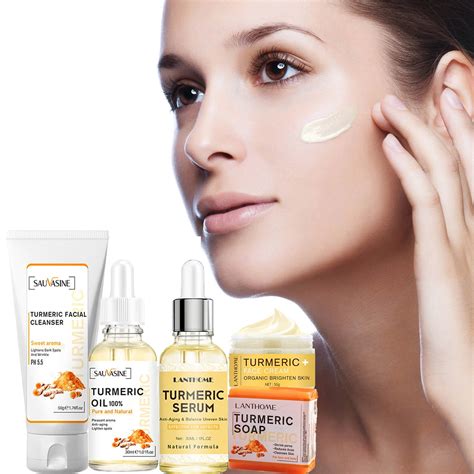 BINGTAOHU Turmeric Skin Care Set Turmeric Extract + Turmeric Essence