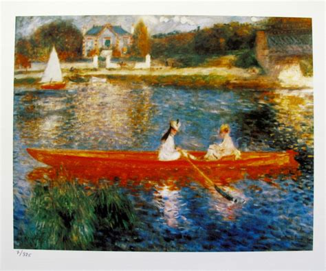 Pierre Auguste Renoir The Skiff Estate Signed Small Giclee Forgotten