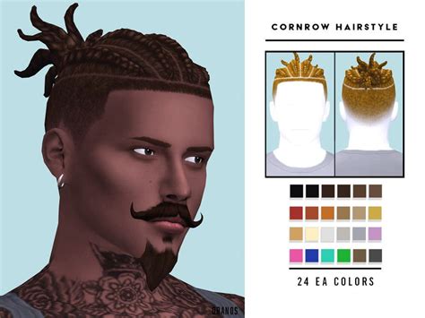 Oranostrs Cornrow Hairstyle Male Sims 4 Afro Hair Afro Hair Sims