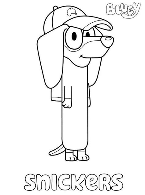 Coloring Page Bluey Snickers Coloring Home