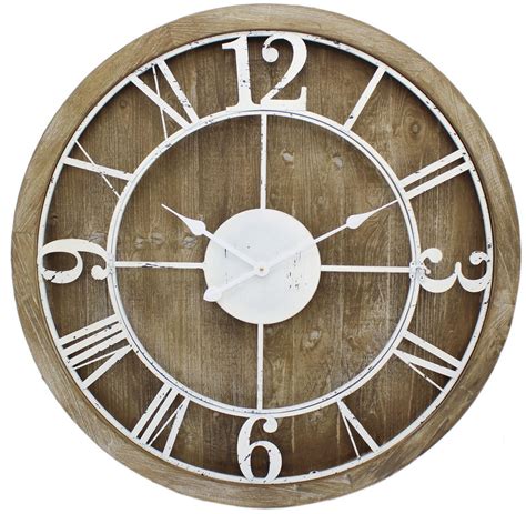 Visually search the best extra large decorative wall clocks and ideas. 80cm Extra Large Wooden White Trim Metal Decorative Wall Clock