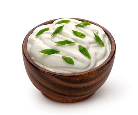 Premium Photo Sour Cream With Onion Isolated On White