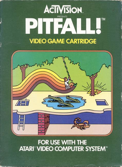 Pitfall 1982 Atari 2600 Box Cover Art Mobygames