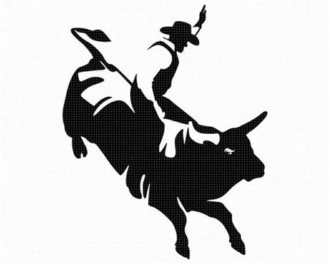 Rodeo Svg Bull Riding Clipart Steer Riding Dxf Bull Rider Etsy Bull Riding Bull Riders