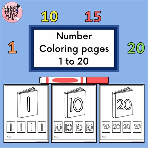 Free Coloring Pages Numbers 1 20
