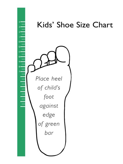 Standard Shoe Size Chart For Kids Edit Fill Sign Online Handypdf
