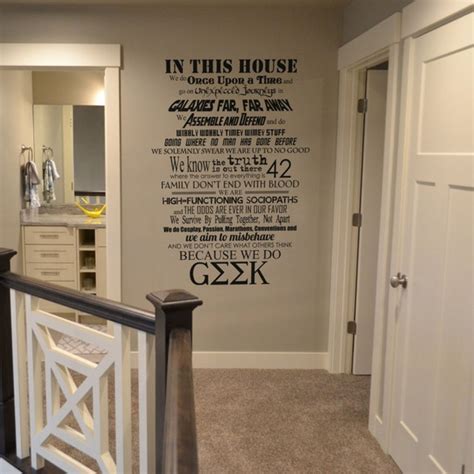 In This House We Do Geek Bm543 Vinyl Wall Lettering Sticker