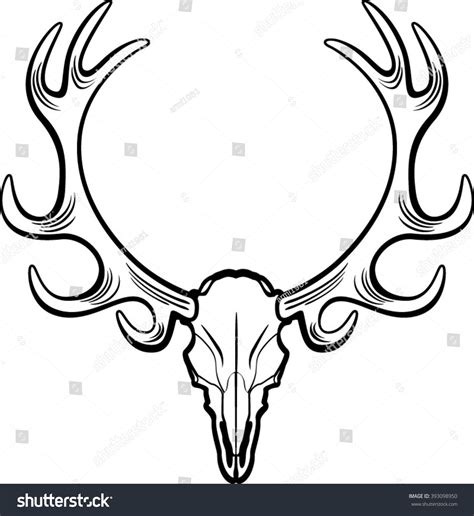 Deer Skull Vector Stock Vector Royalty Free 393098950 Shutterstock