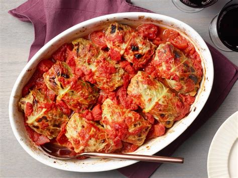 Meanwhile, in a food processor, pulse the bread until the size of bread crumbs. Stuffed Cabbage with Tomato Sauce Recipe | Food Network ...
