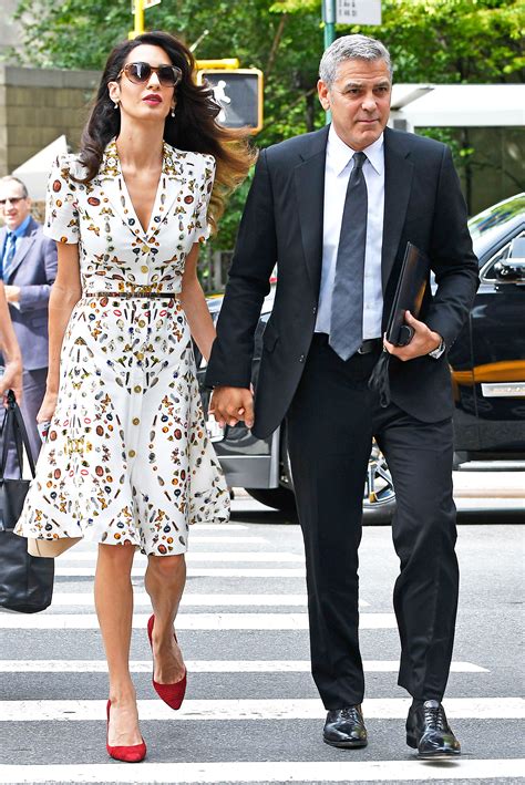 Get the latest news, style, hair & beauty pictures from george clooney\\\'s wife, british human rights lawyer & activist amal alamuddin Amal Clooney Wears Whimsical Button-Down Dress: Street ...