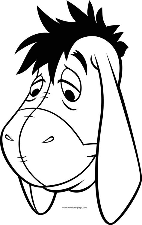 Eeyore Bow Big Face Coloring Page