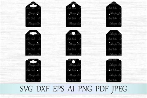 Download Free Earring cards SVG, Earring display cards cut file ...