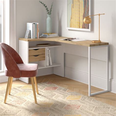 Zipcode Design Chang L Shape Desk And Reviews Wayfairca Рабочее