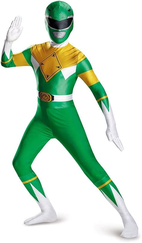 Amazon Com Disguise Men S Green Ranger Bodysuit Costume Teen Clothing