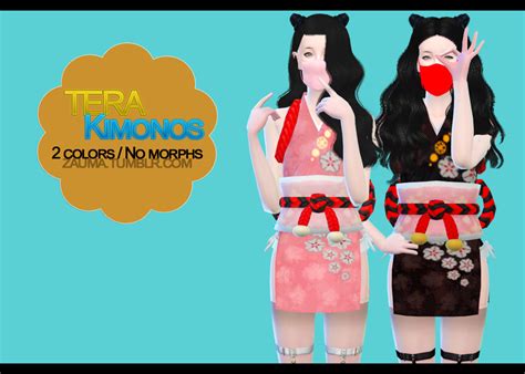 My Sims 4 Blog Tera Kimonos By Zauma