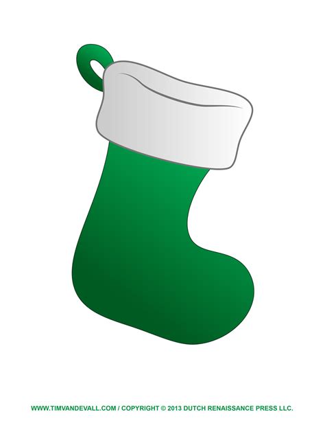 Free Christmas Stocking Template Clip Art And Decorations