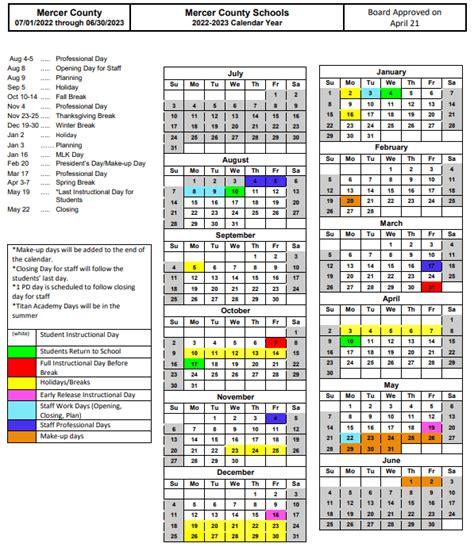 Mercer County Schools Calendar 2024 2025