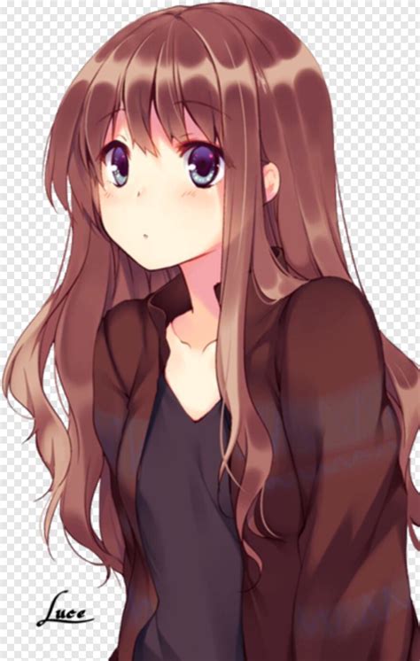 anime girl with brown hair and hazel eyes telegraph
