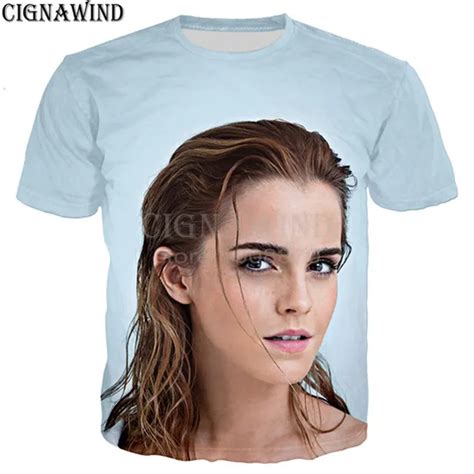 New Fashion T Shirt Menwomen 3d Printed Actor Emma Watson T Shirts