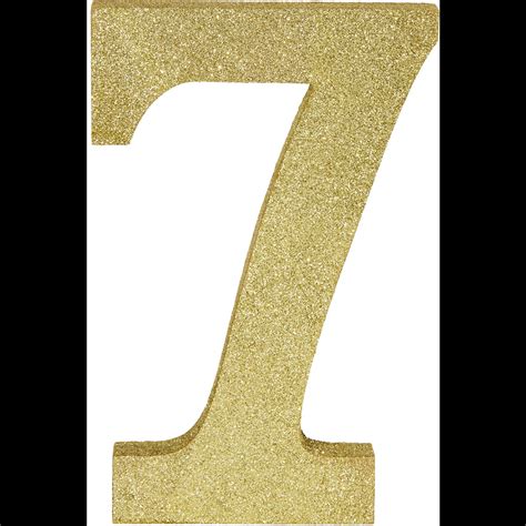 Glitter Gold Number 7 Sign 5 34in X 9in Party City