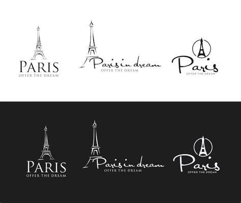 Premium Vector Eiffel Tower Logo Design Template Paris With A White And Black Background