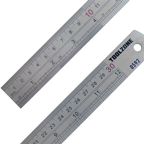 Ruler metric measure metal screw. Engineers Ruler metric imperial Metal Rule 12" 30cm ...