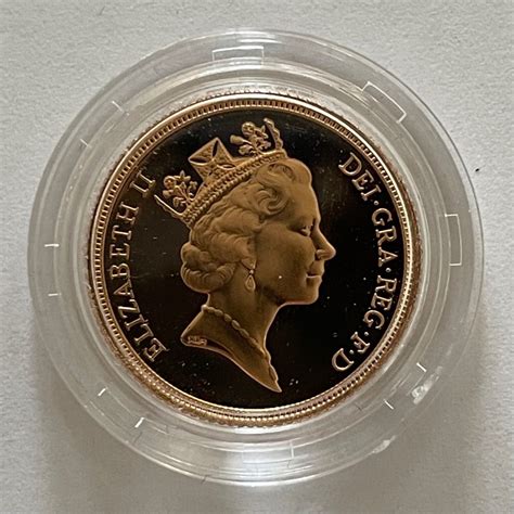 1992 Gold Proof Sovereign M J Hughes Coins