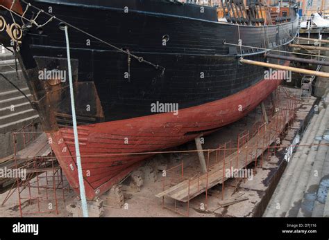 Tall Ship Wooden Hull Drydock Repairs Renewals Work In Progress