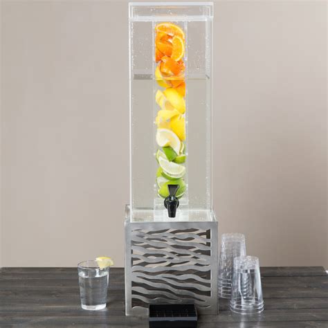 Cal Mil Acrylic Beverage Dispenser With Infusion Chamber 3 Gallon