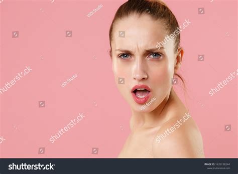 Close Blonde Half Naked Woman 20s Stock Photo 1635138244 Shutterstock
