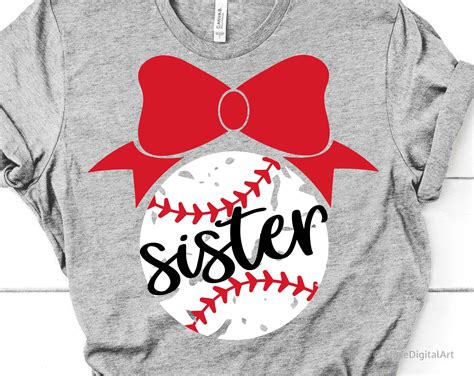 Baseball Sister Svg Baseball Bow Svg Little Sister Biggest Etsy