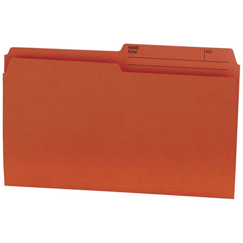 Hilroy Legal Size Coloured File Folders Orange 100bx Grand And Toy