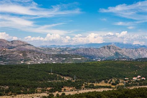 Croatian Landscape With Mountainpeaks Stock Image Image Of Scenic