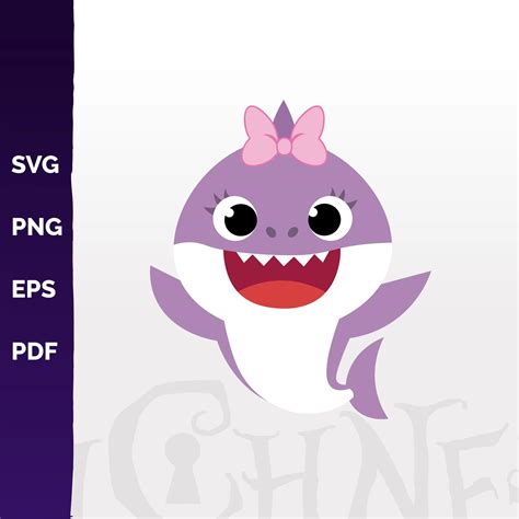 Purple Baby Shark Clipart Babiesgow