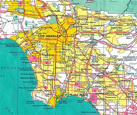 Los Angeles Map Usa Printable Map Of Usa