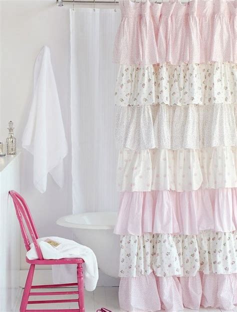Ruffle Shower Curtain A Touch Of Romance For Your Bathroom