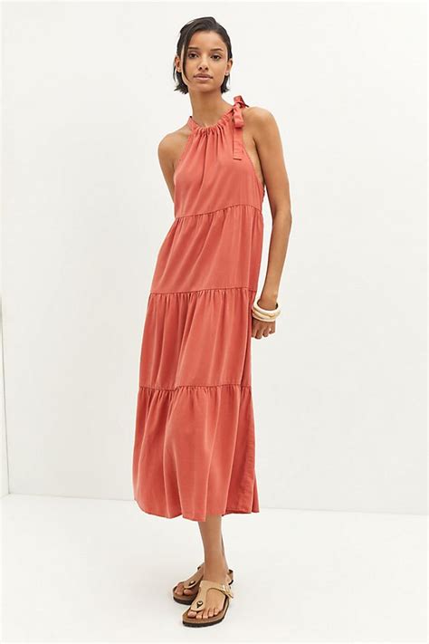 Cloth And Stone Tiered Halter Maxi Dress Anthropologie