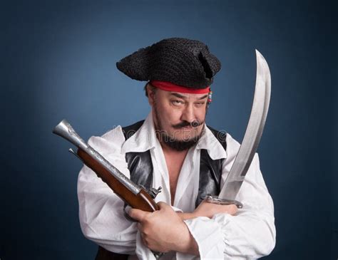 A Man Dressed As A Pirate Stock Image Image Of Adult