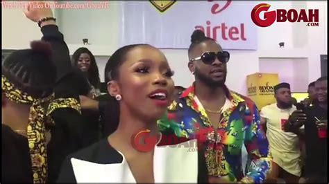 Bambam Teddy Andothers Former Bbnaija Housemates Reacts To Tobi S Eviction In Lagos Live Viewing
