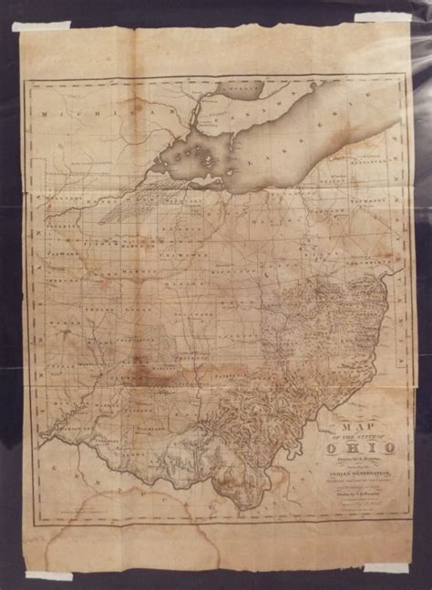 Sold Price Antique 1820 Map Of Ohio By A Bourne Invalid Date Pst