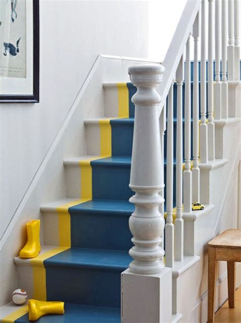 Once you've settled on your pattern, it's time to paint. 22 Gorgeous Painted Stair Ideas