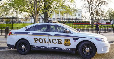 Secret Service Police Car At The White House Washington Dc Columbia