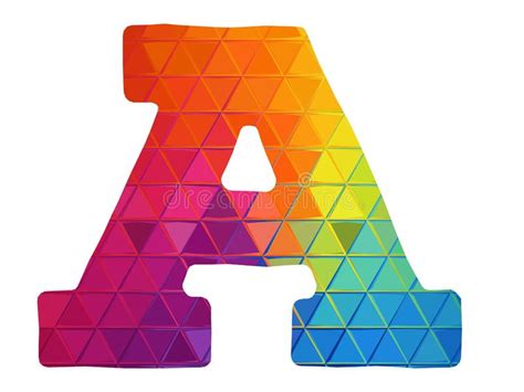 Rainbow Colored Paint Letter I Logo Icon Stock Illustration