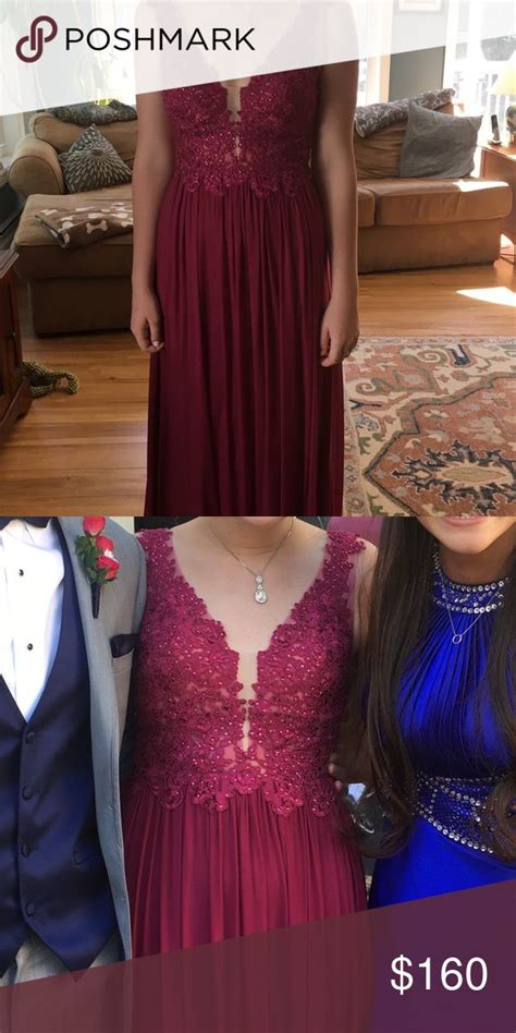 Prom Dress Worn Once Berry Colored Chiffon Dress Fits Great And Color
