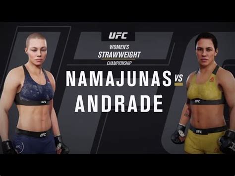UFC 3 Rose Namajunas Vs Jessica Andrade AI Hard Mode YouTube