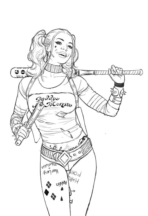 Full Body Harley Quinn Drawing Jacks Boy Blog