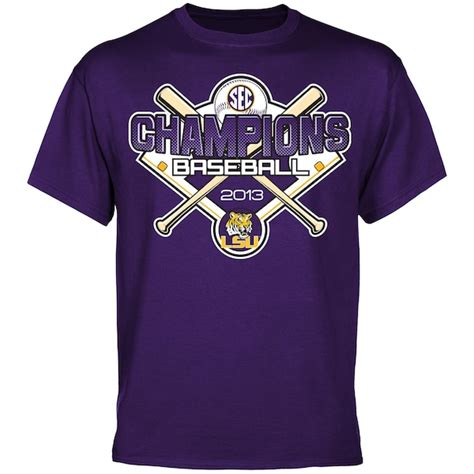 Lsu Tigers 2013 Sec Baseball Champions T Shirt Purple