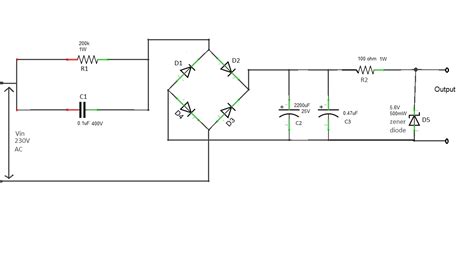 Capacitive Power Supply Circuit Diagram Circuit Diagram